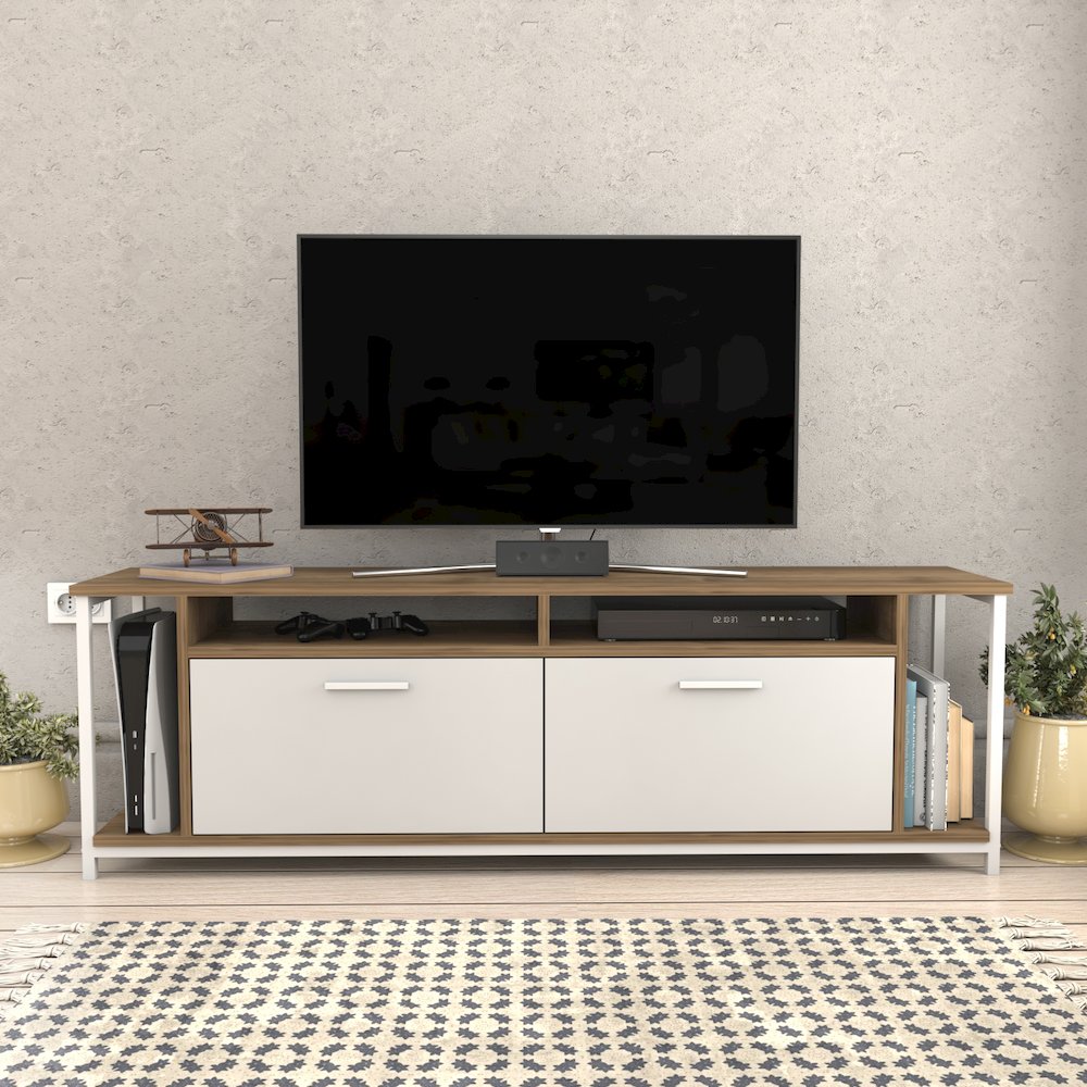Omar Tv Stand - Walnut White. Picture 4