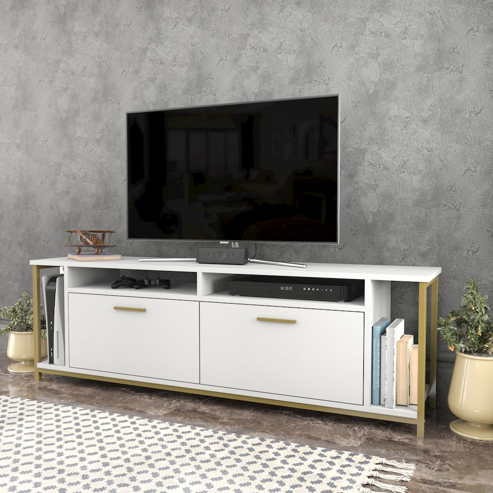 Omar Tv Stand - White Gold. Picture 4