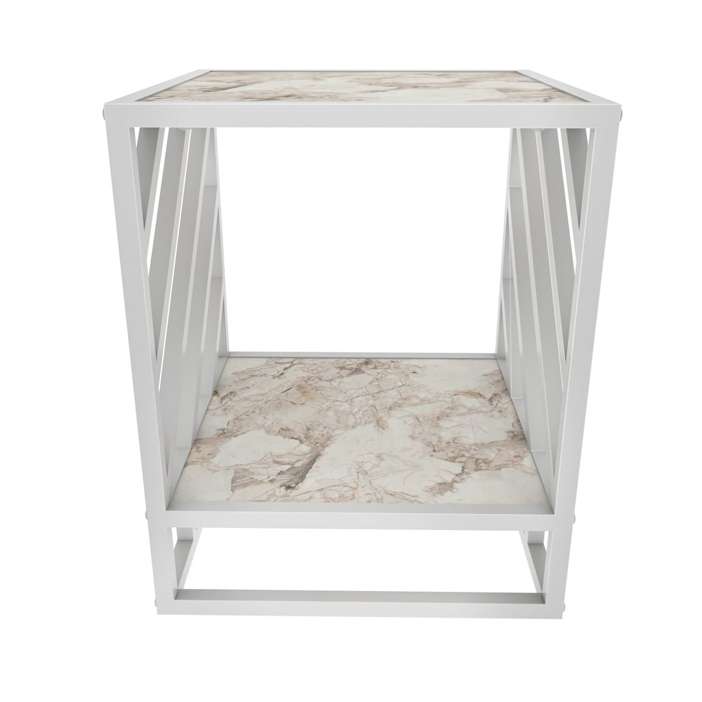 Norm Side Table - Ephesus White. Picture 2
