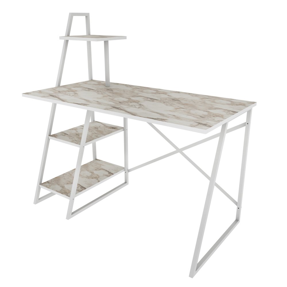 Admira Computer Desk - Ephesus White. Picture 1