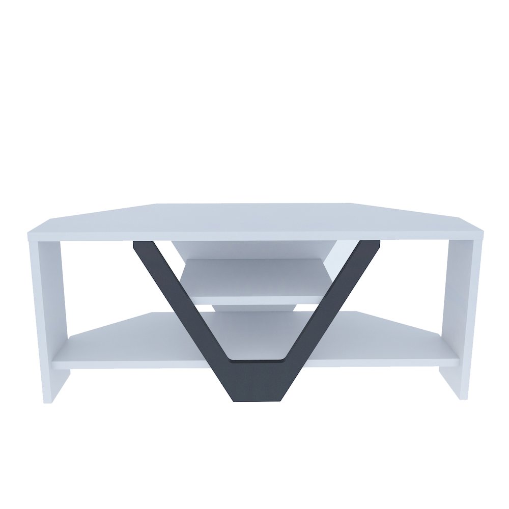 Karin Tv Stand - White Black. Picture 1