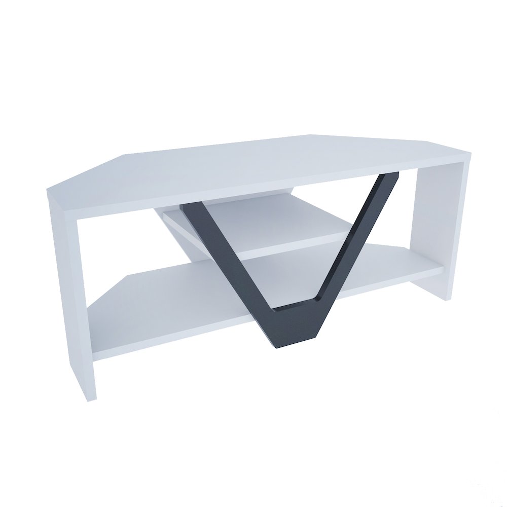 Karin Tv Stand - White Black. Picture 2