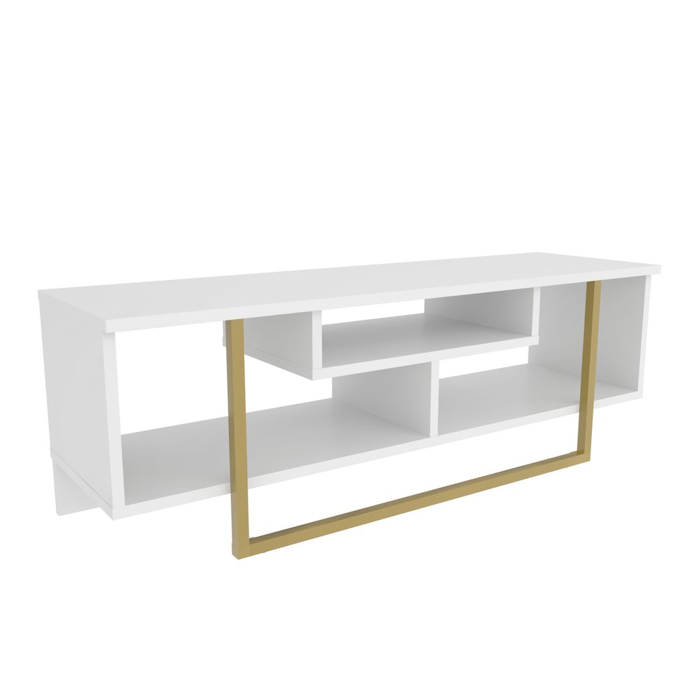 Asal 47" Tv Stand - White Gold. Picture 2
