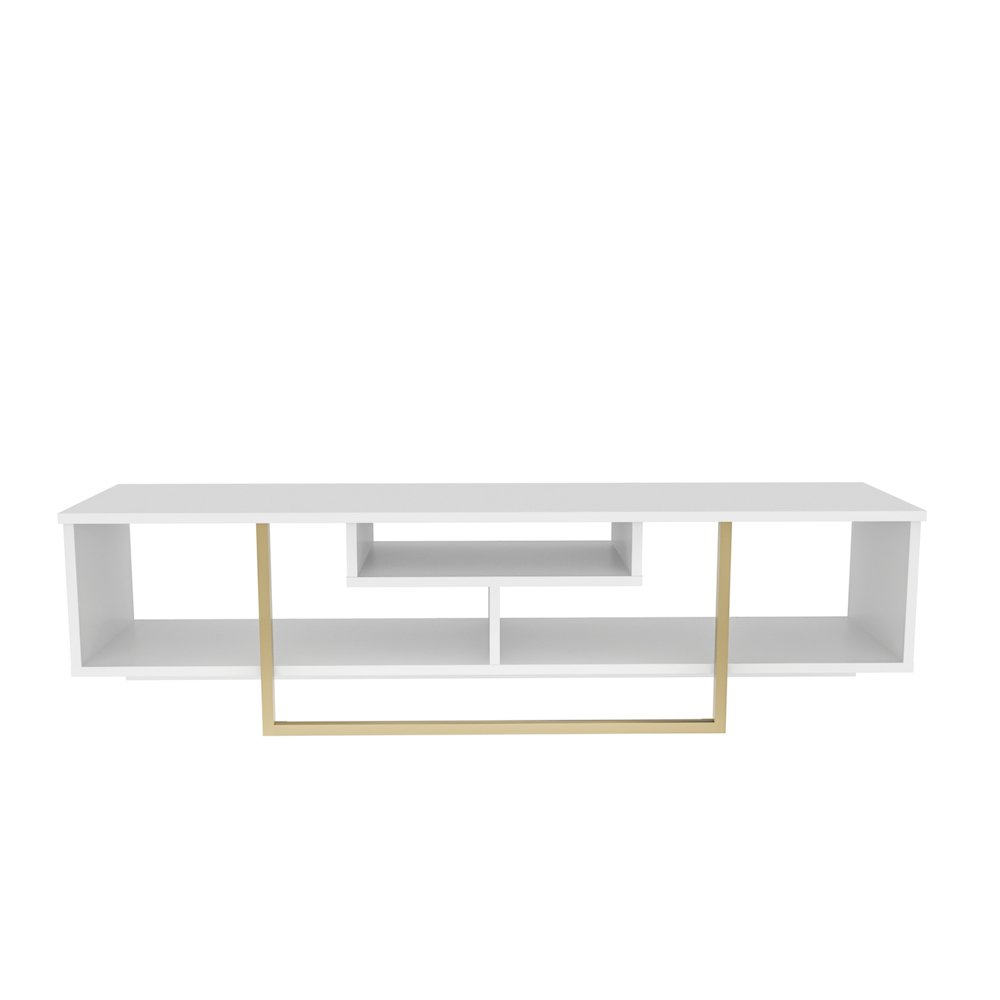 Asal 59" Tv Stand - White Gold. Picture 2