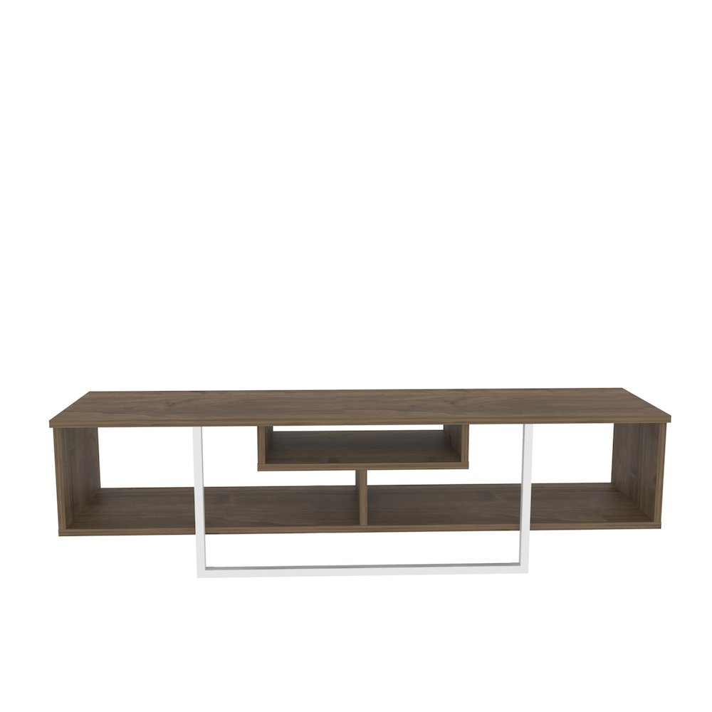 Asal 59" Tv Stand - Walnut White. Picture 2