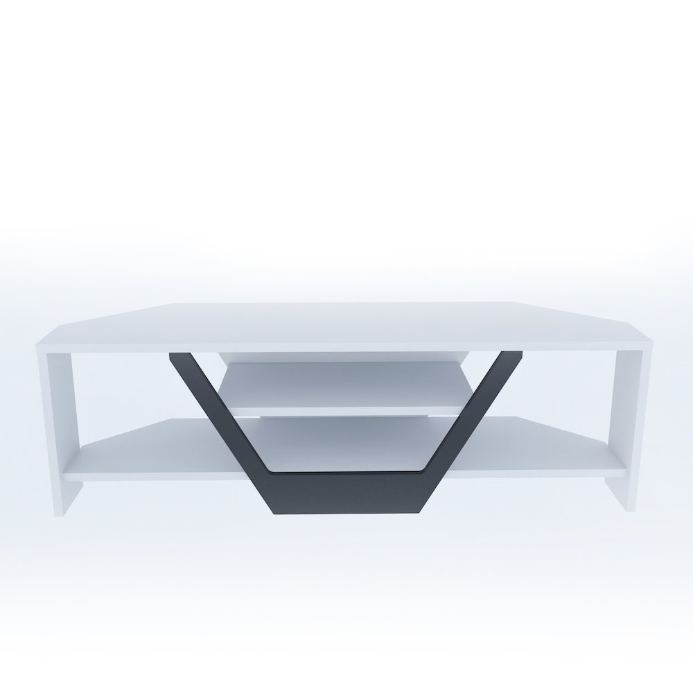 Sares Tv Stand - White Black. Picture 2