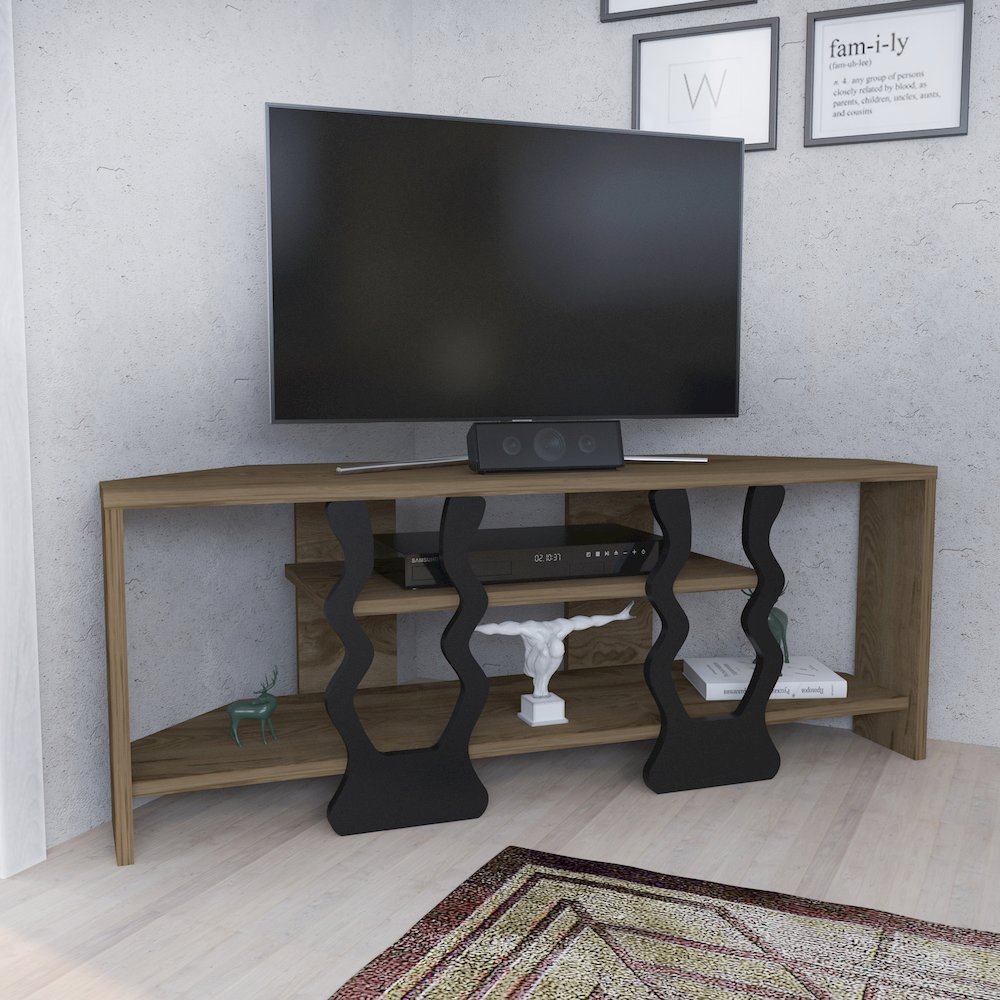 Firal Tv Stand - Oud Oak Black. Picture 3