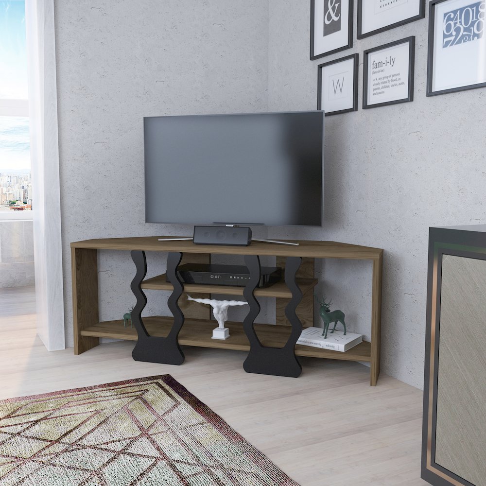 Firal Tv Stand - Oud Oak Black. Picture 4