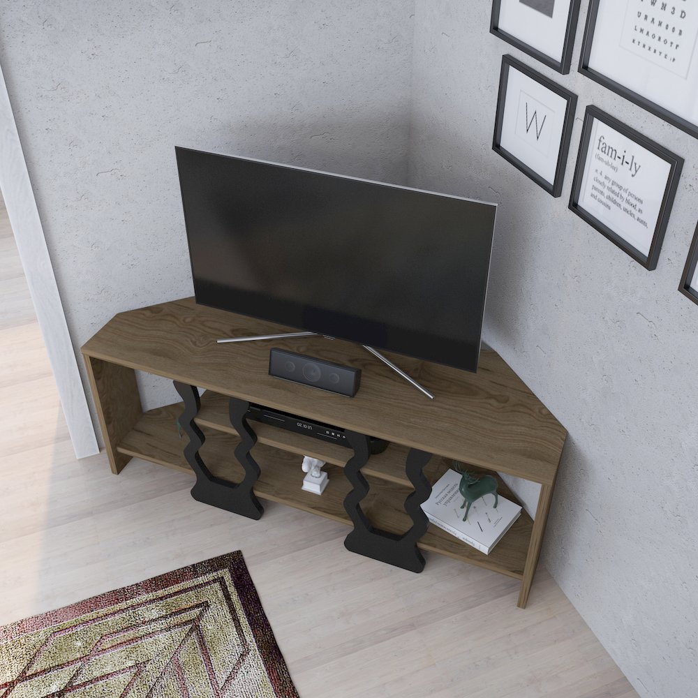 Firal Tv Stand - Oud Oak Black. Picture 5