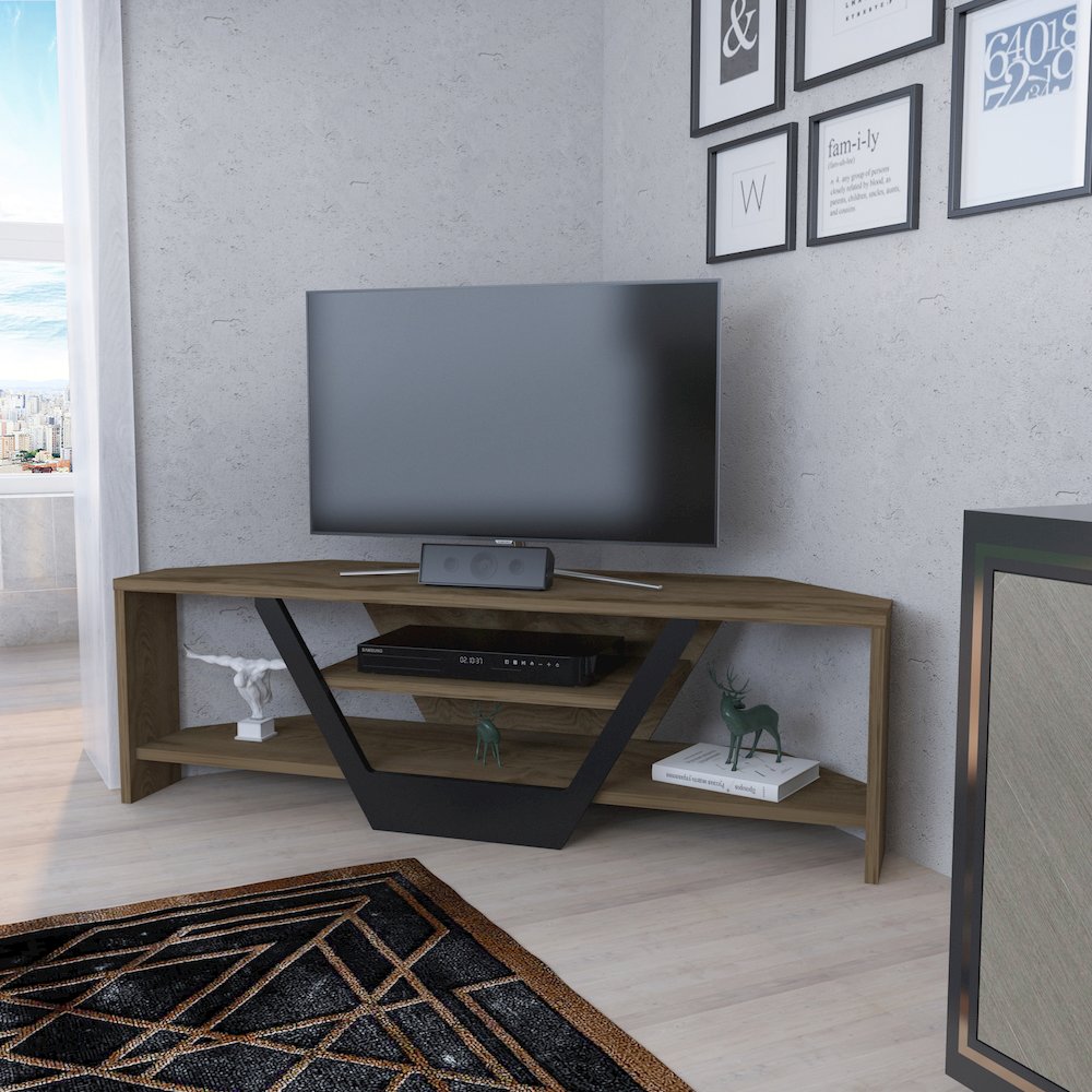 Sares Tv Stand - Oud Oak Black. Picture 4