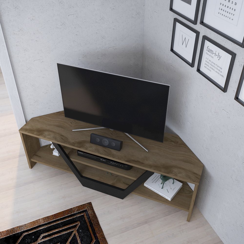 Sares Tv Stand - Oud Oak Black. Picture 5