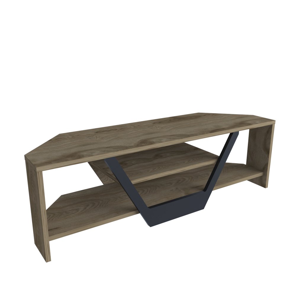 Sares Tv Stand - Oud Oak Black. Picture 1