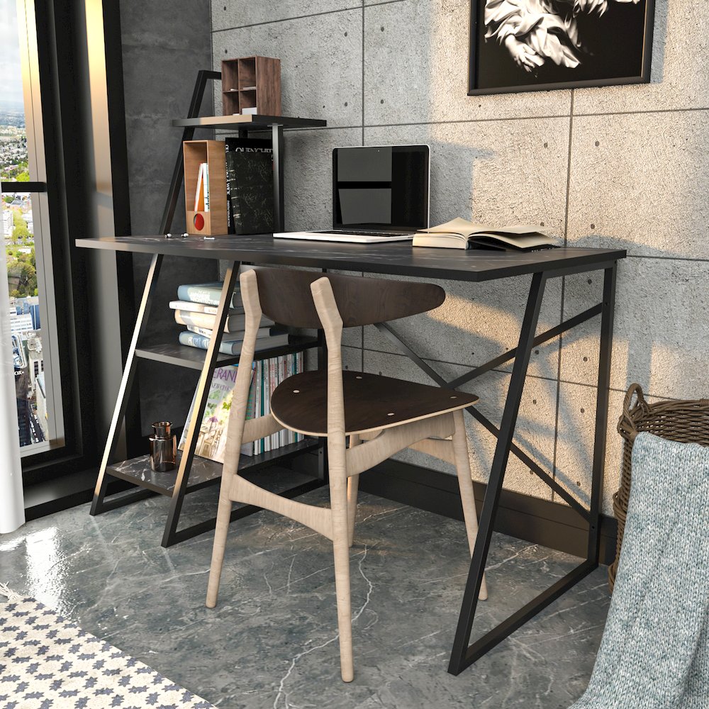 Admira Computer Desk - Bendire Black. Picture 4