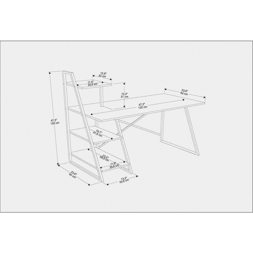 Admira Computer Desk - Bendire Black. Picture 5