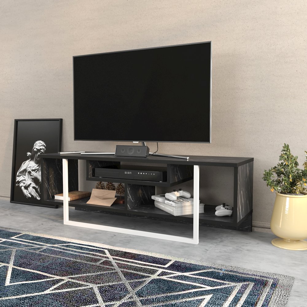 Asal 47" Tv Stand - Bendire White. Picture 4