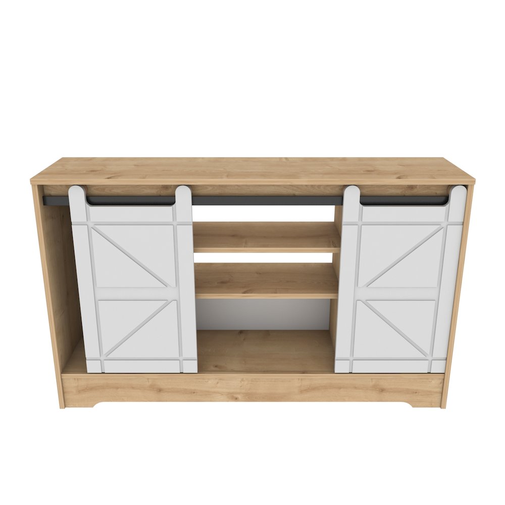Ahris Tv Stand - Sapphire Oak White. Picture 2