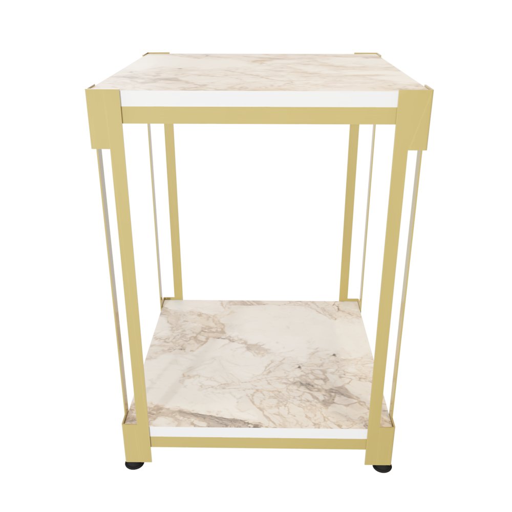 Zenas Side End Table - Ephesus Gold. Picture 2