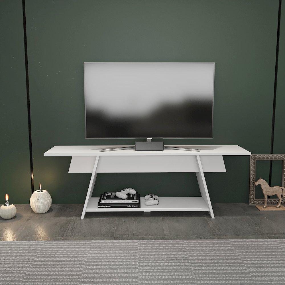 Lanca 59" Tv Stand White. Picture 4