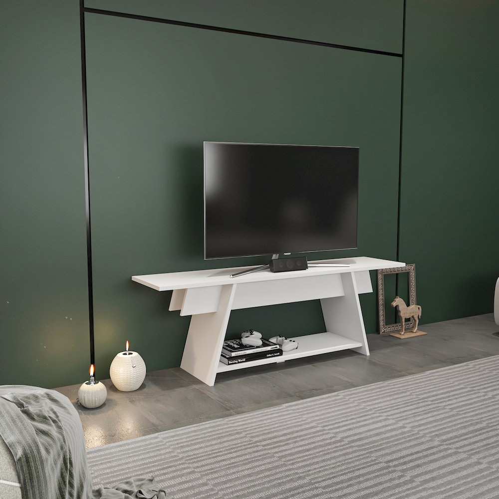 Lanca 59" Tv Stand White. Picture 5