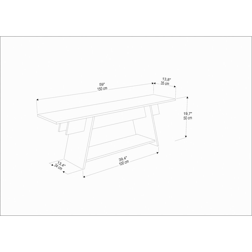 Lanca 59" Tv Stand White. Picture 7