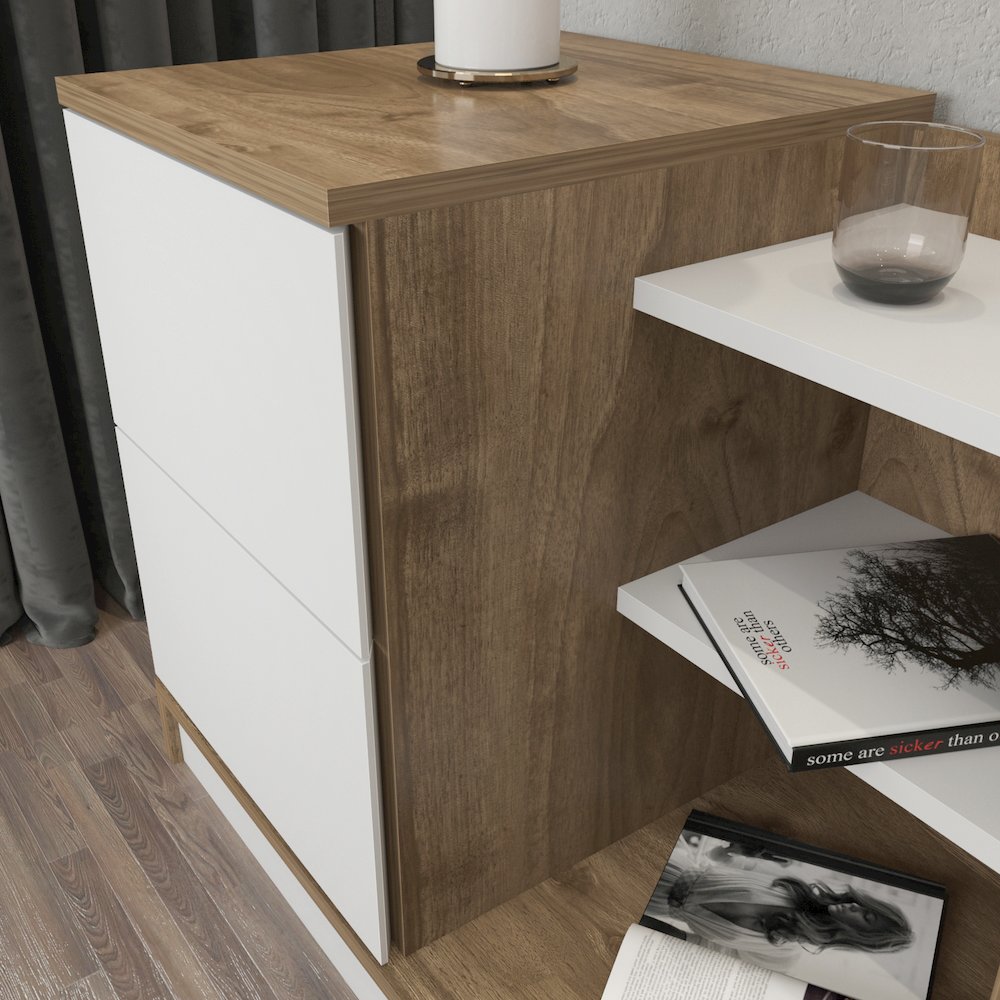Rena Nightstand White Walnut. Picture 5