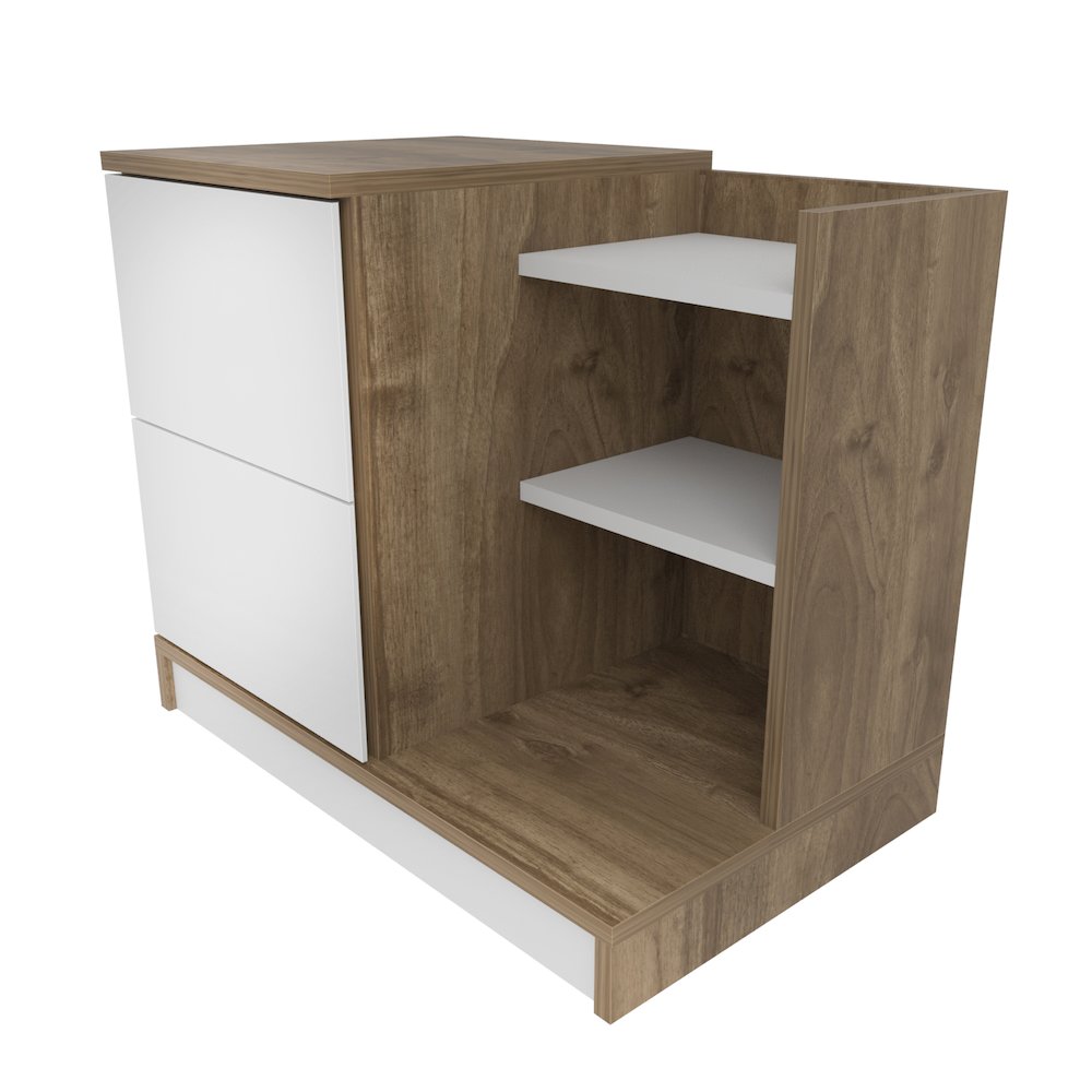 Rena Nightstand White Walnut. Picture 1