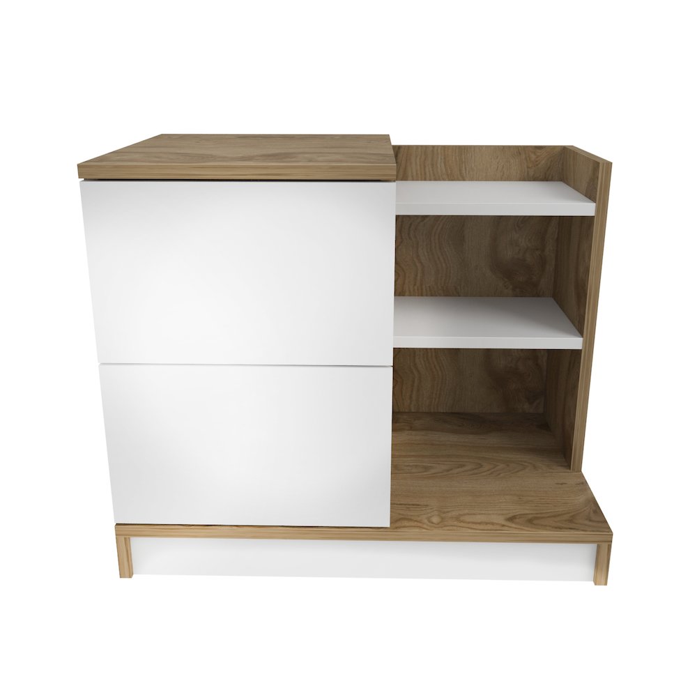Rena Nightstand White Walnut. Picture 2