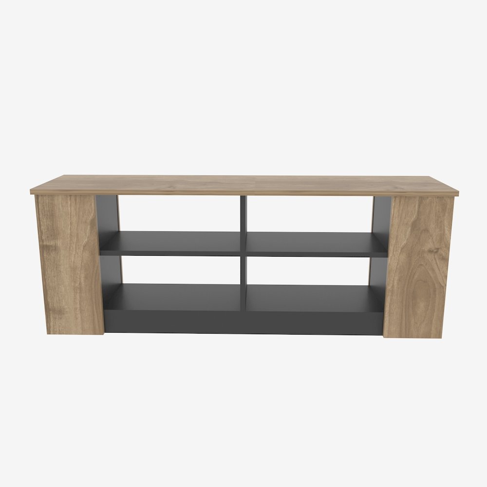 Space Tv Stand Walnut Black. Picture 2