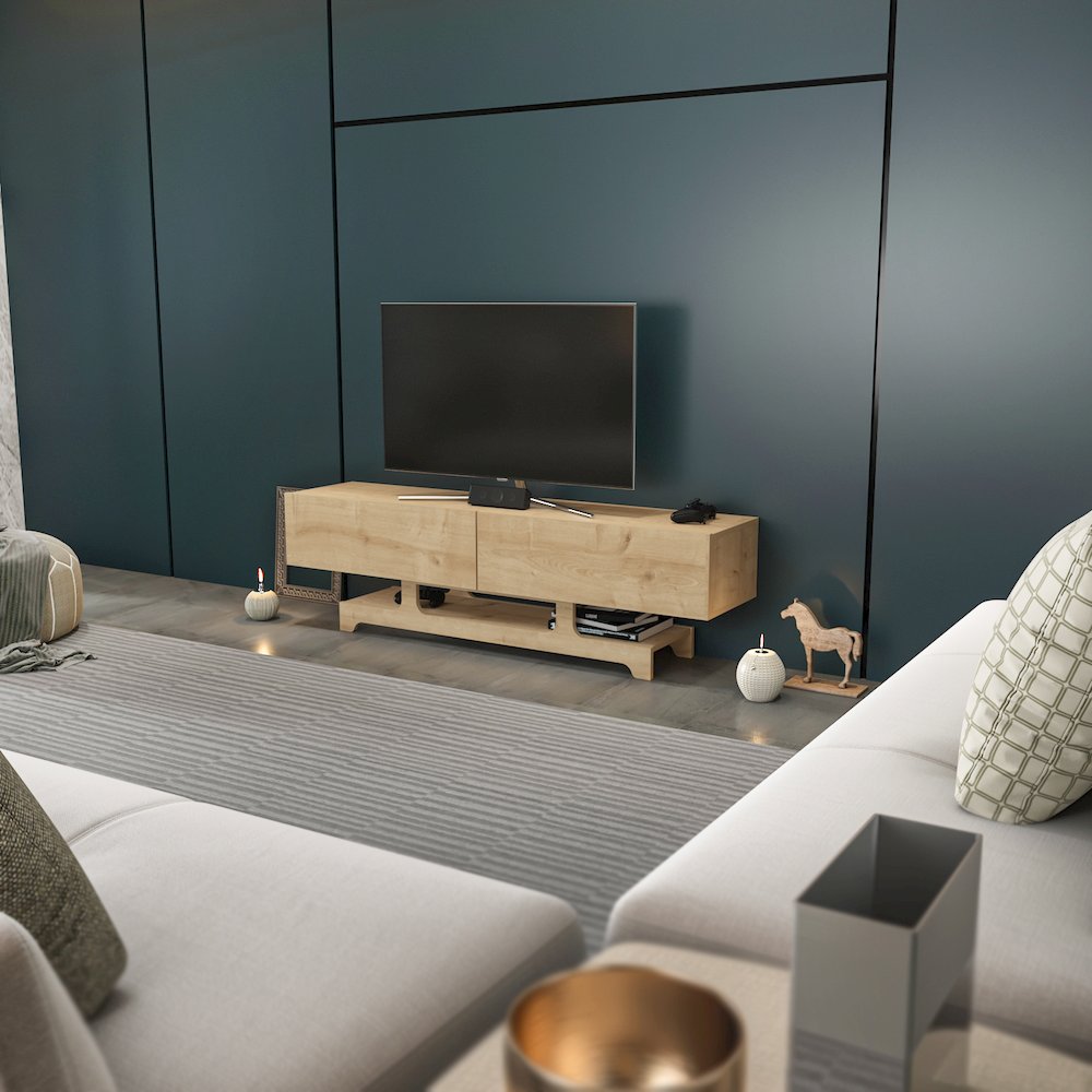 Tera Tv  Stand Sapphire Oak. Picture 3
