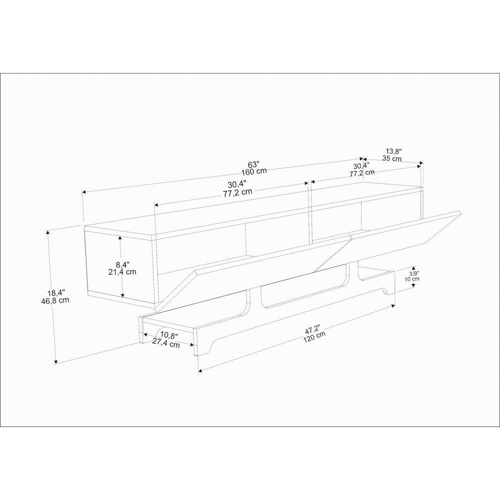Tera Tv  Stand Sapphire Oak. Picture 7