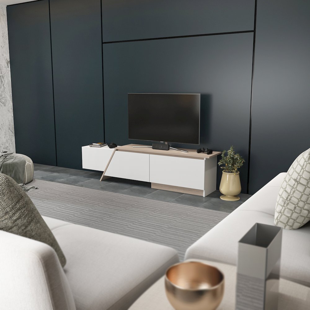 Zonas Tv Stand White Cordoba. Picture 6