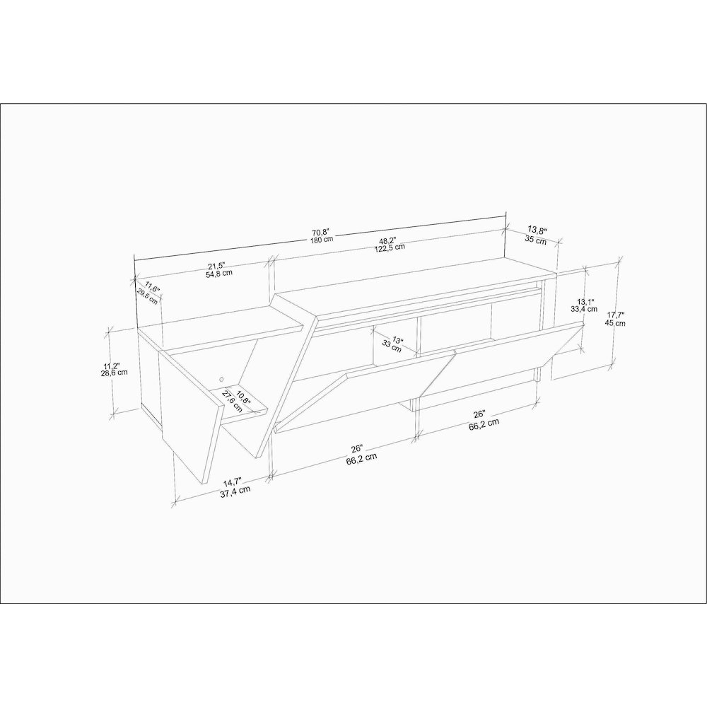 Zonas Tv Stand White Cordoba. Picture 7