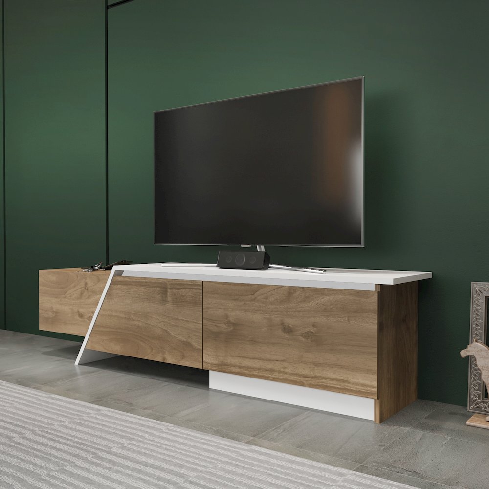 Zonas Tv Stand Walnut White. Picture 5
