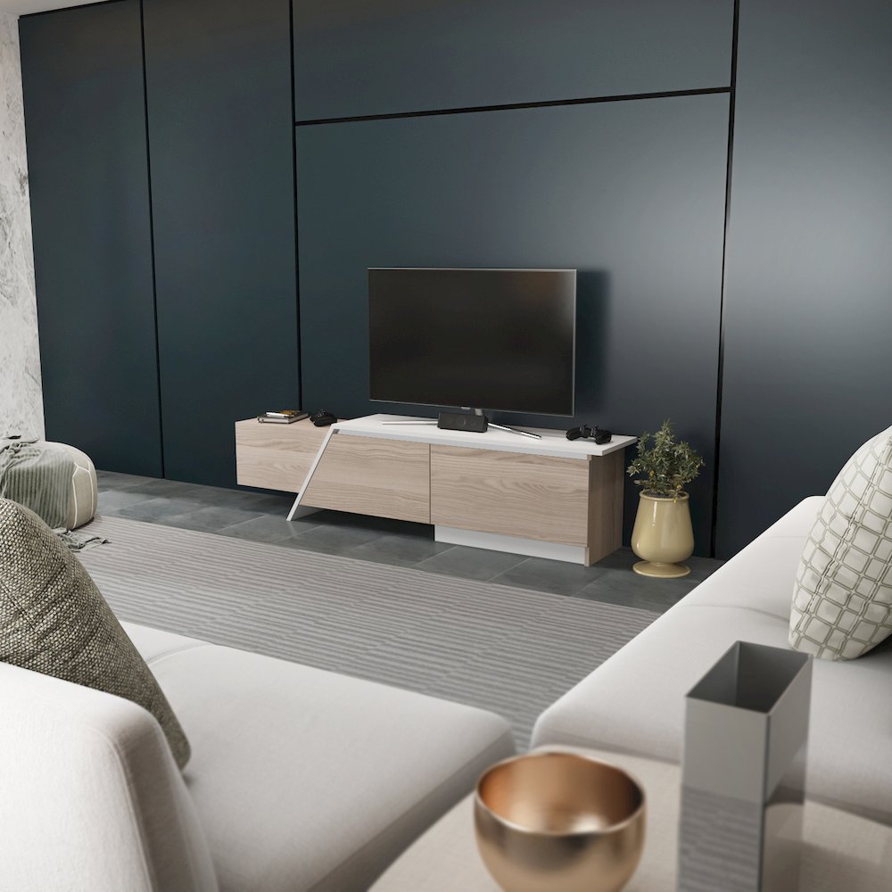 Zonas Tv Stand Cordoba White. Picture 3