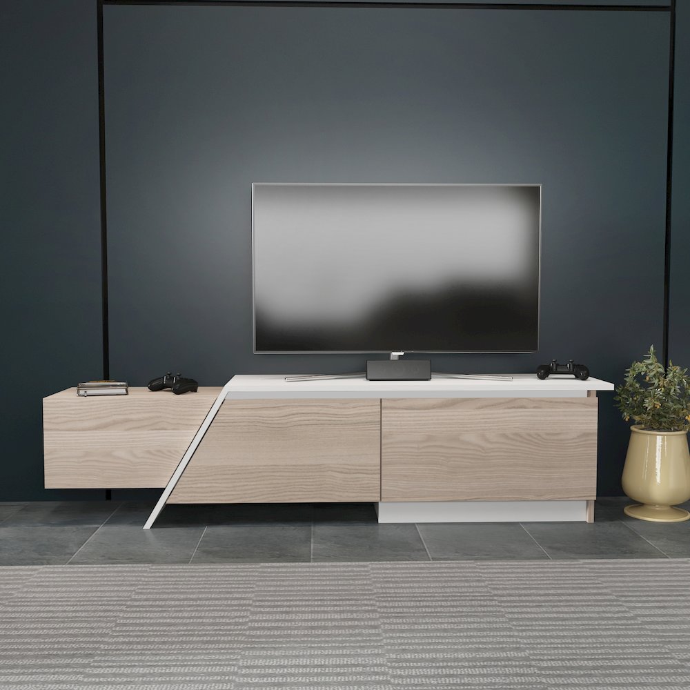 Zonas Tv Stand Cordoba White. Picture 5