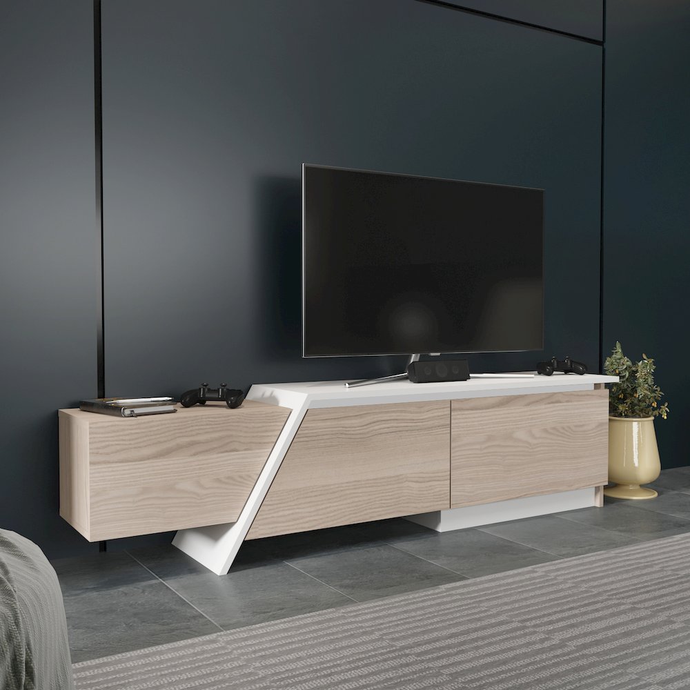 Zonas Tv Stand Cordoba White. Picture 6