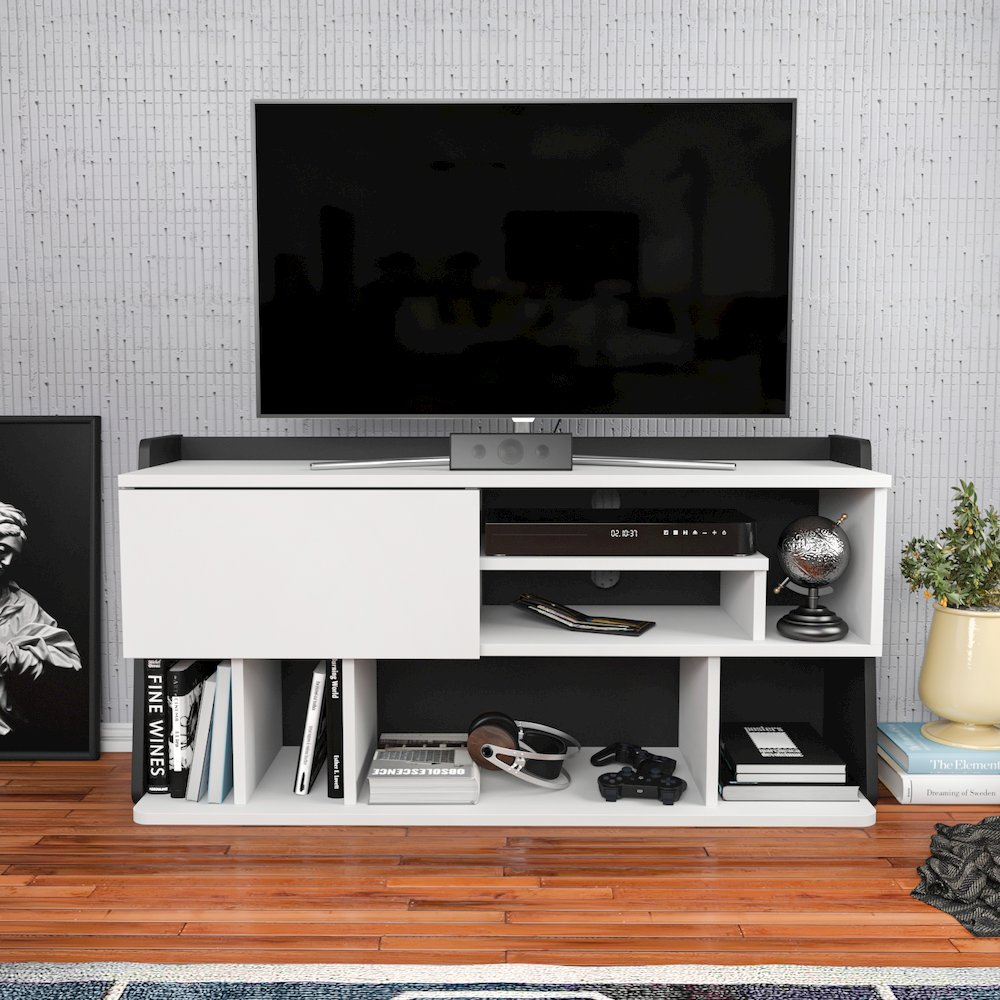 Raca Tv Stand - White Black. Picture 4