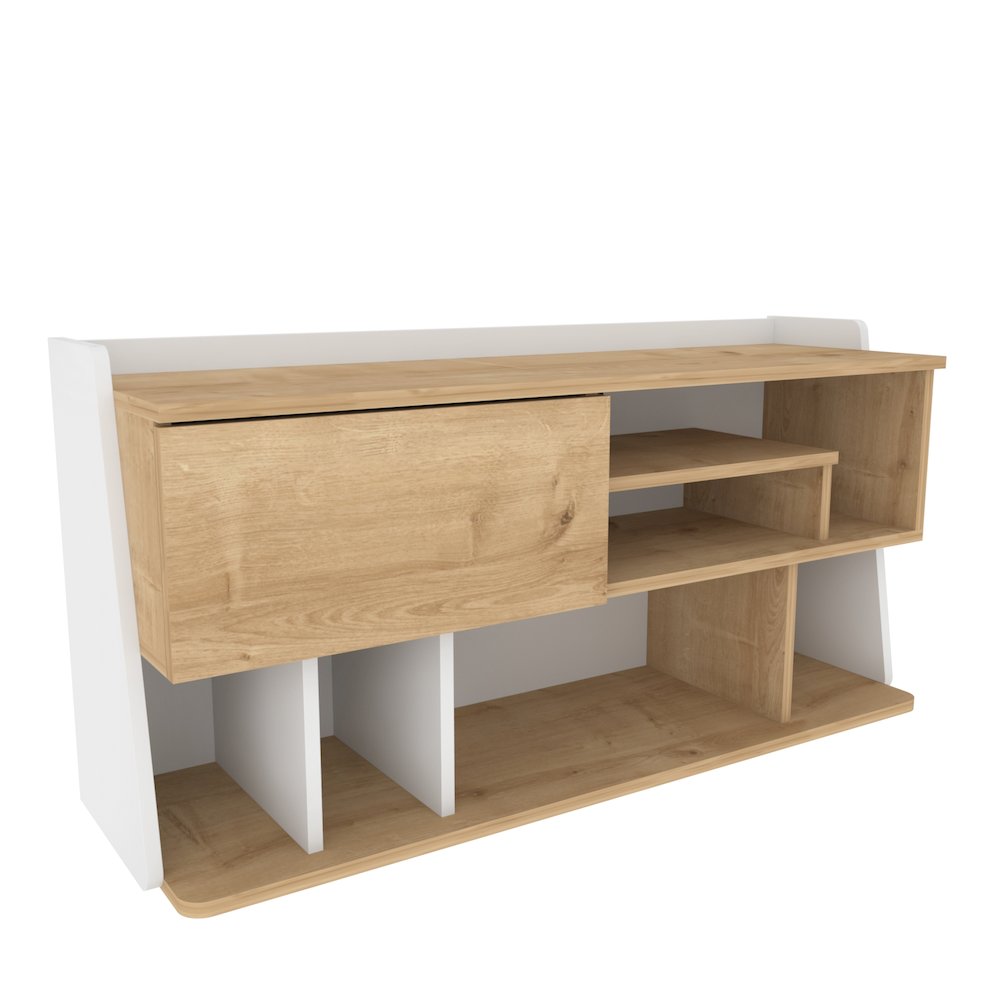 Raca Tv Stand Sapphire Oak White. Picture 1
