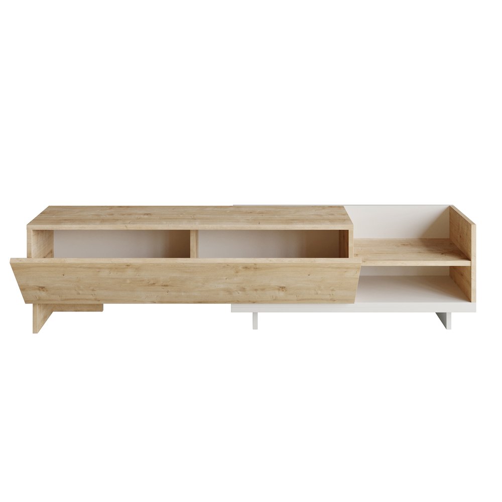 Parion Tv Stand White Sapphire Oak. Picture 1