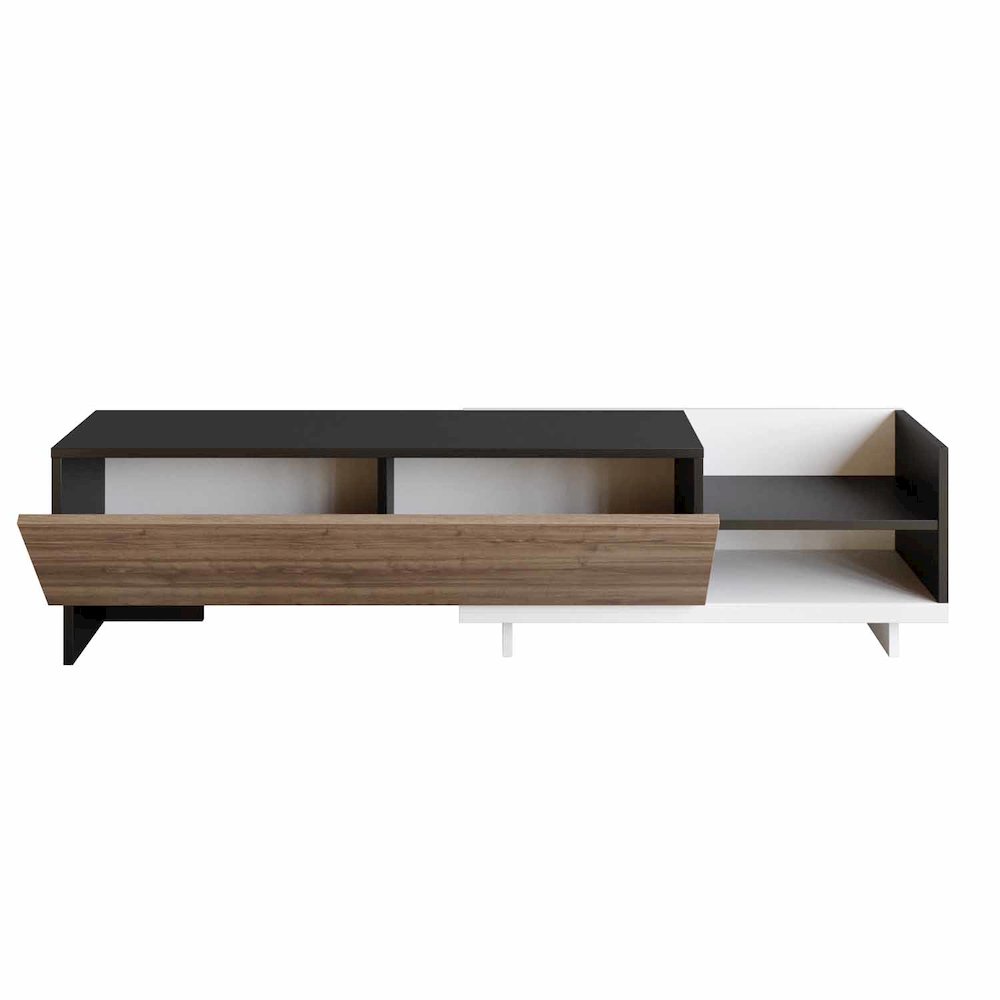 Parion Tv Stand Black White Walnut. Picture 1