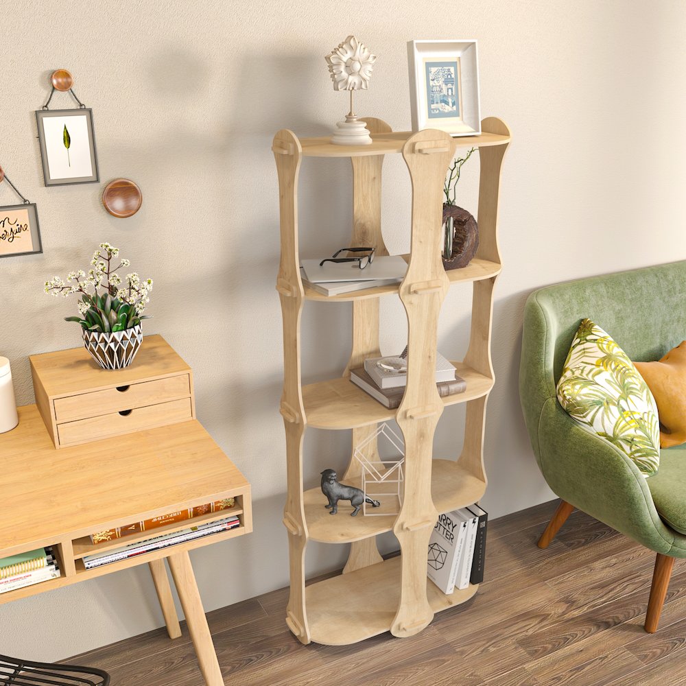Ayzi Bookshelf Sapphire Oak. Picture 3