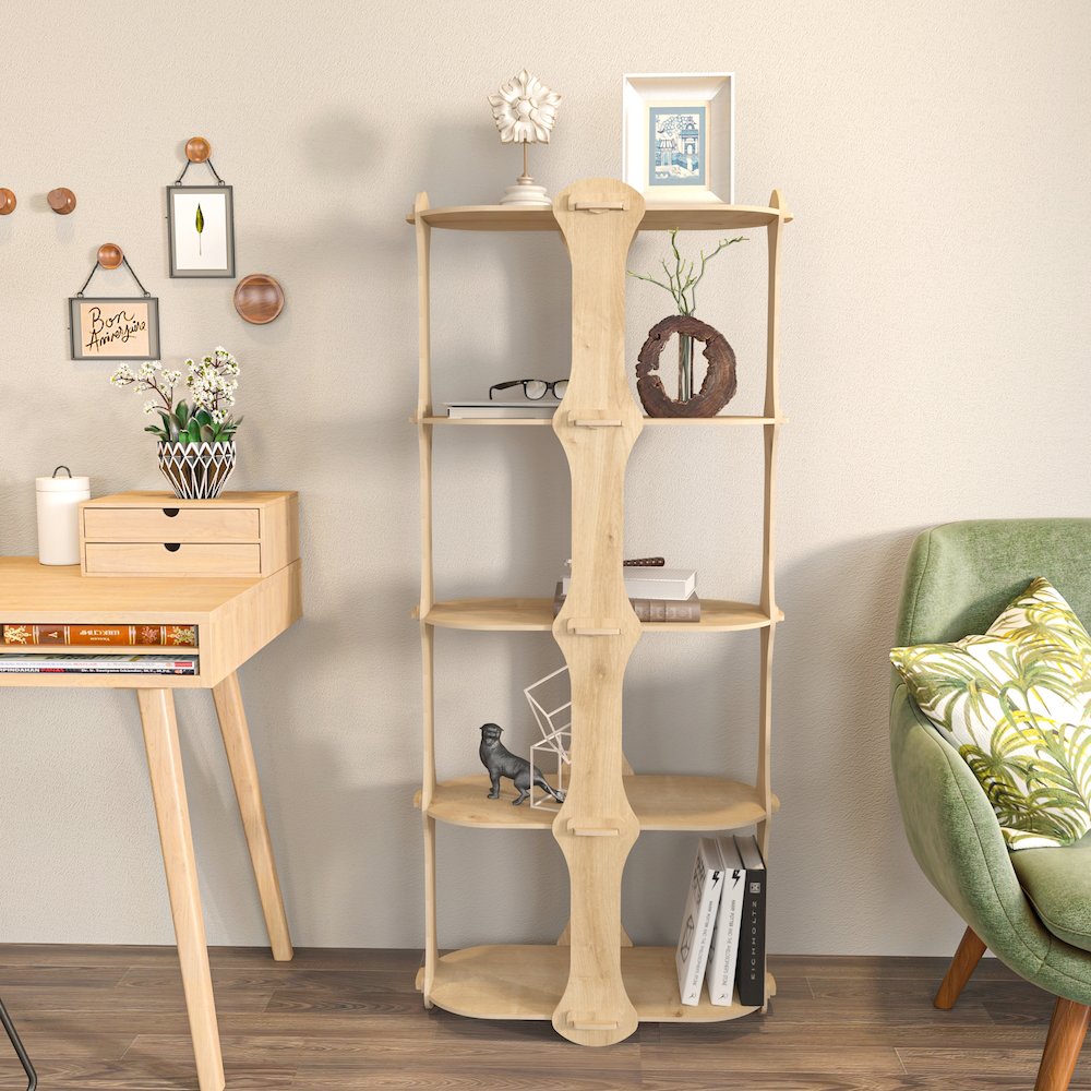 Ayzi Bookshelf Sapphire Oak. Picture 4