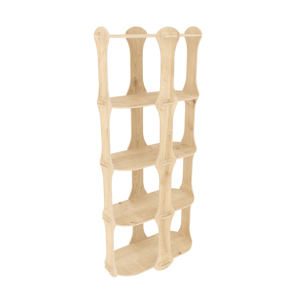 Ayzi Bookshelf Sapphire Oak. Picture 1