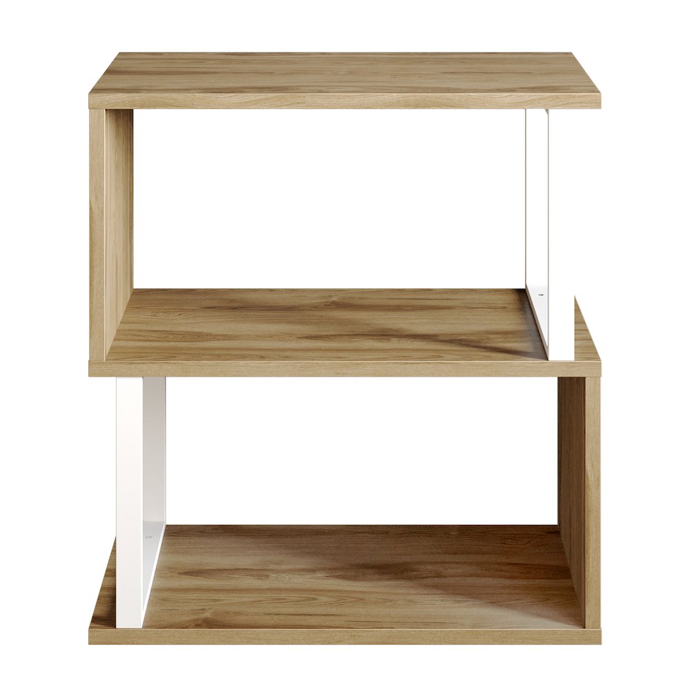 Lima Side Table-White&Oud Oak. Picture 1