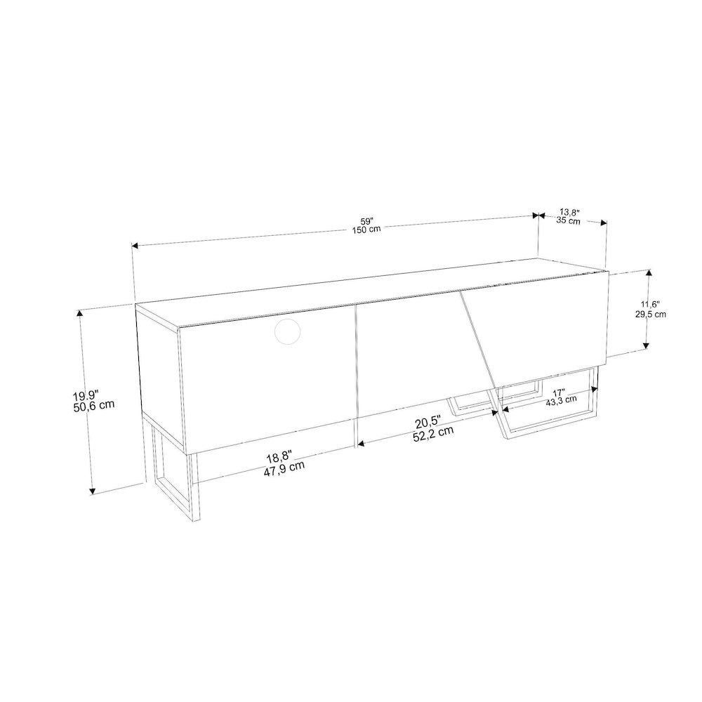 Parla Tv Stand Black Oud. Picture 6