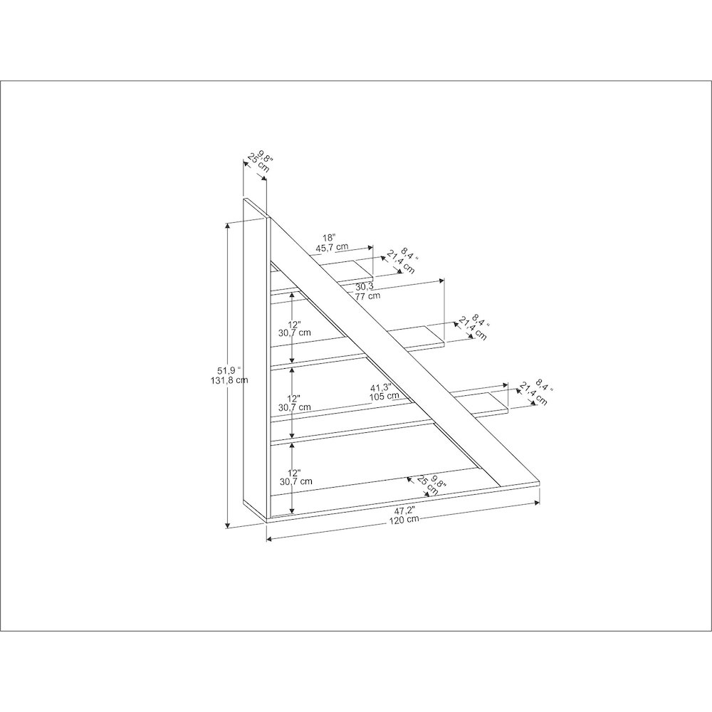 Pisagor Bookcase Black Ud. Picture 8