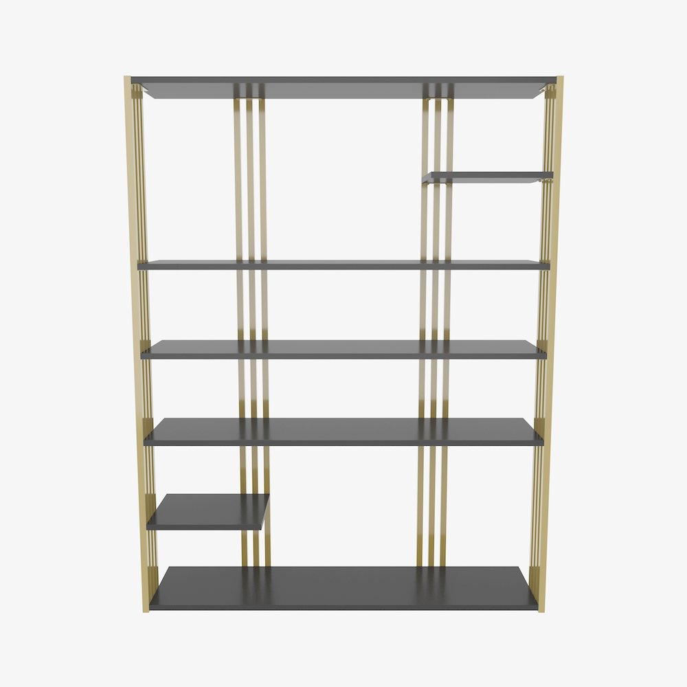 Jeni Bookcase Anthracite Gold. Picture 1
