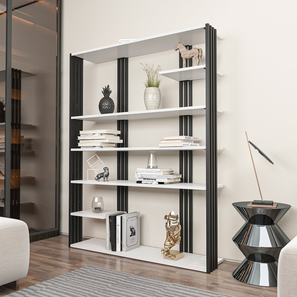 Jeni Bookcase White Black. Picture 3