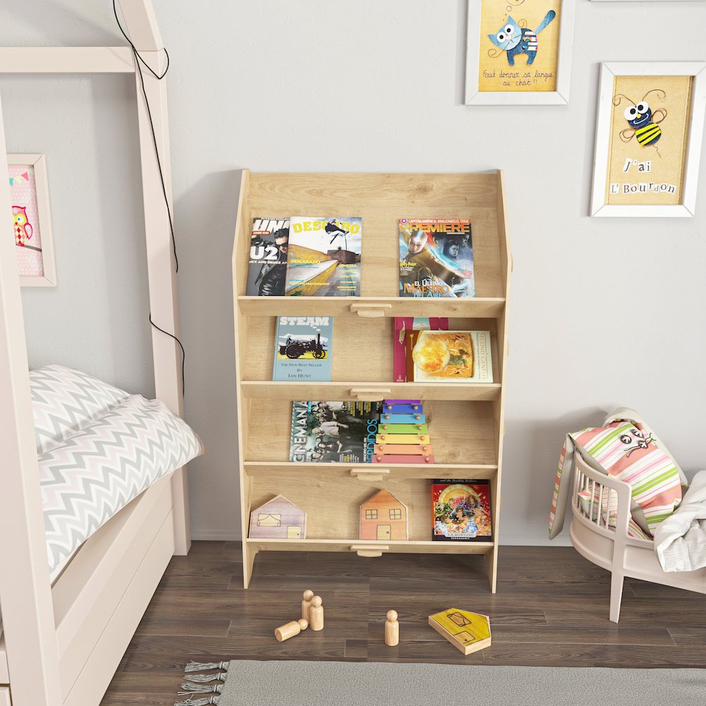 Aros Bookcase Sapphire Oak. Picture 3