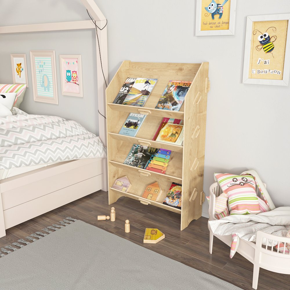 Aros Bookcase Sapphire Oak. Picture 4